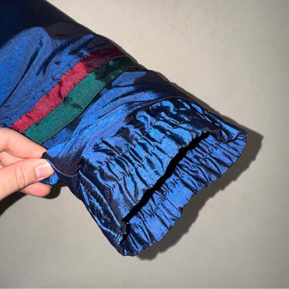 Vintage 90s Blue G4000 Metallic Ski Coat Jacket Women S - Picture 8 of 8